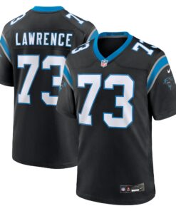 Rashard Lawrence Carolina Panthers   Game Jersey   Black