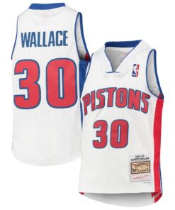 Rasheed Wallace Detroit Pistons Mitchell &amp Ness Youth 200304 Hardwood Classics Swingman Jersey - White