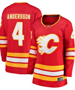 Rasmus Andersson Calgary Flames Fanatics Women_s Home Team Breakaway Player Jersey  Red