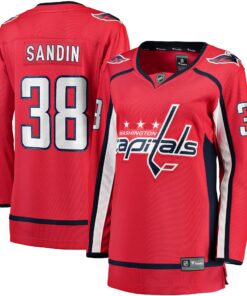 Rasmus Sandin Washington Capitals Women_s Fanatics Home Breakaway Jersey  Red