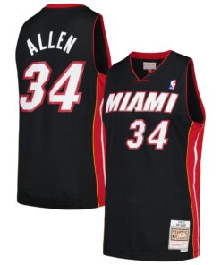 Ray Allen Miami Heat Mitchell &amp Ness  201213 Hardwood Classics Swingman Jersey - Black