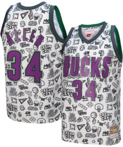 Ray Allen Milwaukee Bucks Mitchell &amp Ness 200001 Swingman Jersey - White
