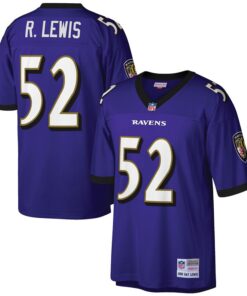 Ray Lewis Baltimore Ravens Mitchell amp Ness Big amp Tall 2000 Retired Player Replica Jersey  Purple