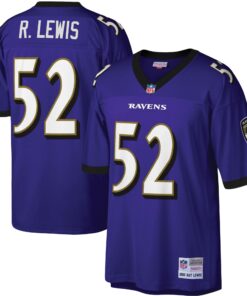 Ray Lewis Baltimore Ravens Mitchell amp Ness Legacy Replica Jersey  Purple