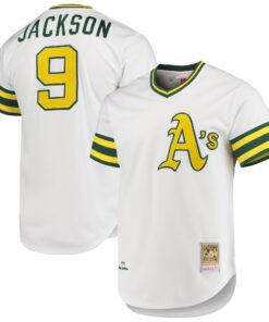 Reggie Jackson Oakland Athletics Mitchell amp Ness 1972 Cooperstown Collection Authentic Jersey  White
