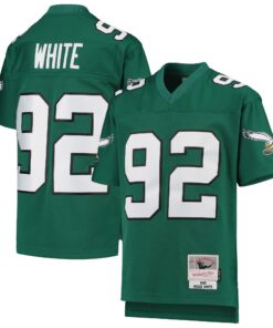 Reggie White Philadelphia Eagles Mitchell amp Ness Youth 1990 Legacy Retired Player Jersey  Green
