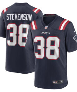 Rhamondre Stevenson New England Patriots  Game Jersey  Navy