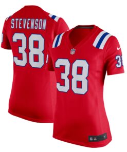 Rhamondre Stevenson New England Patriots  Women_s Alternate Game Player Jersey  Red