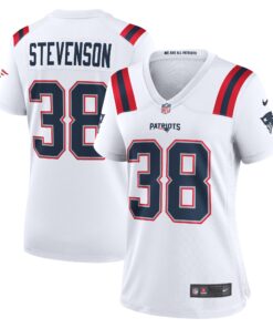 Rhamondre Stevenson New England Patriots  Women_s Game Player Jersey  White