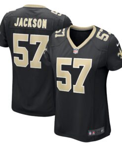 Rickey Jackson New Orleans Saints  Women_s Retired Player Jersey  Black