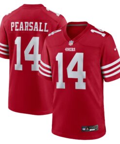 Ricky Pearsall San Francisco 49ers  2024 NFL Draft First Round Pick Player Game Jersey  Scarlet