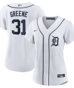 Riley Greene Detroit TigersWomen_s Home Replica Player Jersey  White