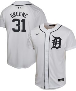 Riley Greene Detroit TigersYouth Home Game Player Jersey  White