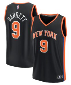 RJ Barrett New York Knicks Fanatics Fastbreak Jersey - City Edition - Black