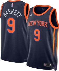 RJ Barrett New York Knicks Jordan Brand Unisex Swingman Jersey - Statement Edition - Navy