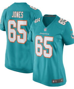 Robert Jones Miami Dolphins  Women_s Game Jersey  Aqua