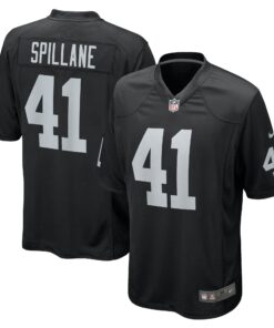 Robert Spillane Las Vegas Raiders  Game Player Jersey  Black