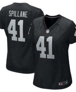 Robert Spillane Las Vegas Raiders  Women_s Game Player Jersey  Black