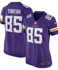 Robert Tonyan Minnesota Vikings  Women_s Team Game Jersey   Purple