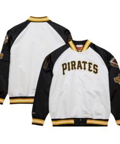 Roberto Clemente Pittsburgh Pirates Mitchell amp Ness Cooperstown Collection Legends Lightweight Satin Raglan FullSnap Jacket  WhiteBlack