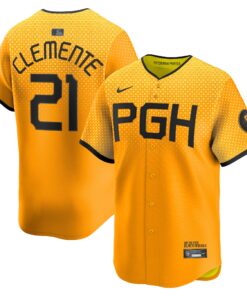 Roberto Clemente Pittsburgh PiratesCity Connect Limited Player Jersey  Gold
