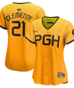 Roberto Clemente Pittsburgh PiratesWomen_s City Connect Limited Player Jersey  No Color