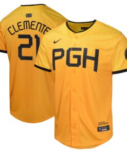 Roberto Clemente Pittsburgh PiratesYouth City Connect Limited Player Jersey  Gold