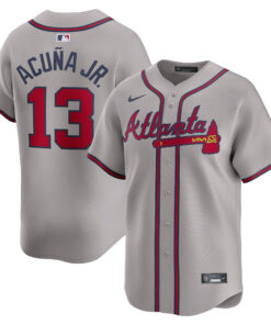 Ronald AcuÃ±a Jr. Atlanta BravesAway Limited Player Jersey  Gray