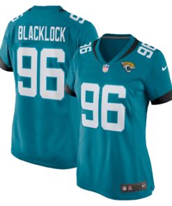 Ross Blacklock Jacksonville Jaguars  Women_s Team Game Jersey   Teal