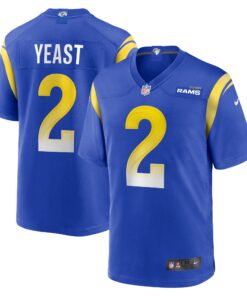 Russ Yeast Los Angeles Rams  Home Game Jersey  Royal