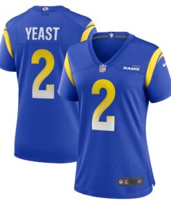 Russ Yeast Los Angeles Rams  Women_s Home Game Jersey  Royal