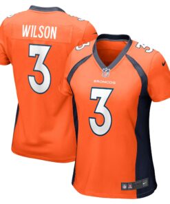 Russell Wilson Denver Broncos  Women_s Player Jersey  Orange