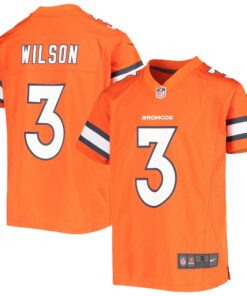 Russell Wilson Denver Broncos  Youth Game Jersey  Orange