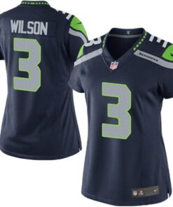 Russell Wilson Seattle Seahawks  Women_s Game Player Jersey  College Navy