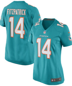 Ryan Fitzpatrick Miami Dolphins  Women_s Game Jersey  Aqua 1