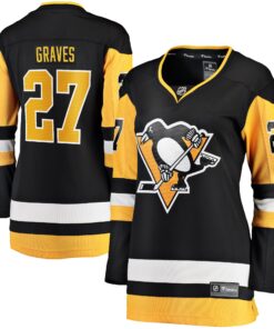 Ryan Graves Pittsburgh Penguins Fanatics Women_s Home Breakaway Player Jersey  Black