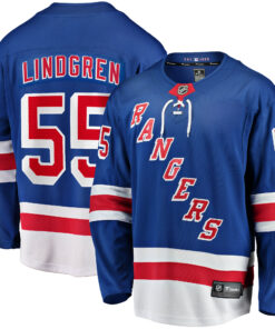 Ryan Lindgren New York Rangers Fanatics Home Breakaway Replica Jersey  Blue