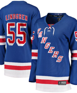 Ryan Lindgren New York Rangers Fanatics Women_s Home Breakaway Jersey  Blue