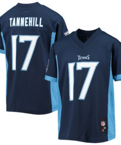 Ryan Tannehill Tennessee Titans Youth Replica Player Jersey  Navy