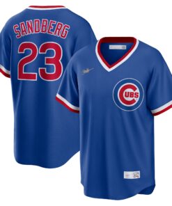 Ryne Sandberg Chicago CubsRoad Cooperstown Collection Player Jersey  Royal