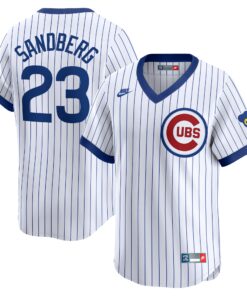 Ryne Sandberg Chicago CubsThrowback Cooperstown Limited Jersey  White