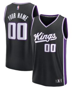  Sacramento Kings Fanatics Youth Custom Fast Break Jersey - Black - Icon Edition