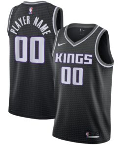 Sacramento Kings Swingman Custom Jersey Black - Statement Edition