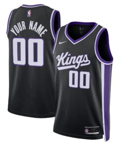  Sacramento Kings Unisex Swingman Custom Jersey - Icon Edition - Black
