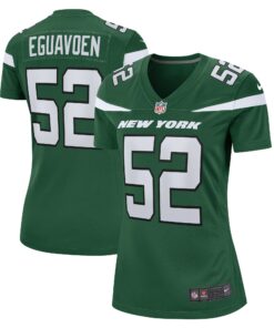 Sam Eguavoen New York Jets  Women_s  Game Jersey  Gotham Green