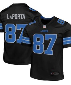 Sam LaPorta Detroit Lions  Youth Alternate Player Game Jersey  Black