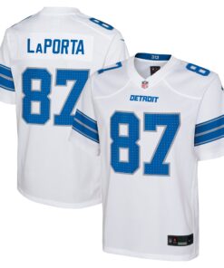 Sam LaPorta Detroit Lions  Youth Player Game Jersey  White