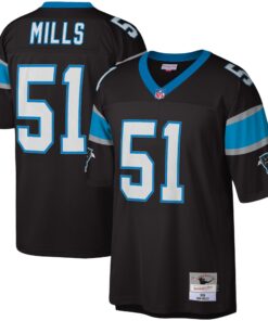 Sam Mills Carolina Panthers Mitchell amp Ness Legacy Replica Jersey  Black 1