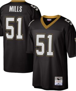 Sam Mills New Orleans Saints Mitchell amp Ness Legacy Replica Jersey  Black