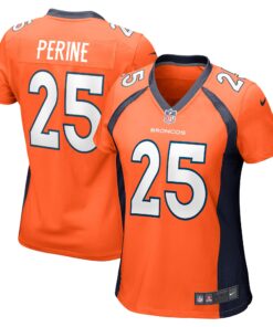 Samaje Perine Denver Broncos  Women_s Game Player Jersey  Orange